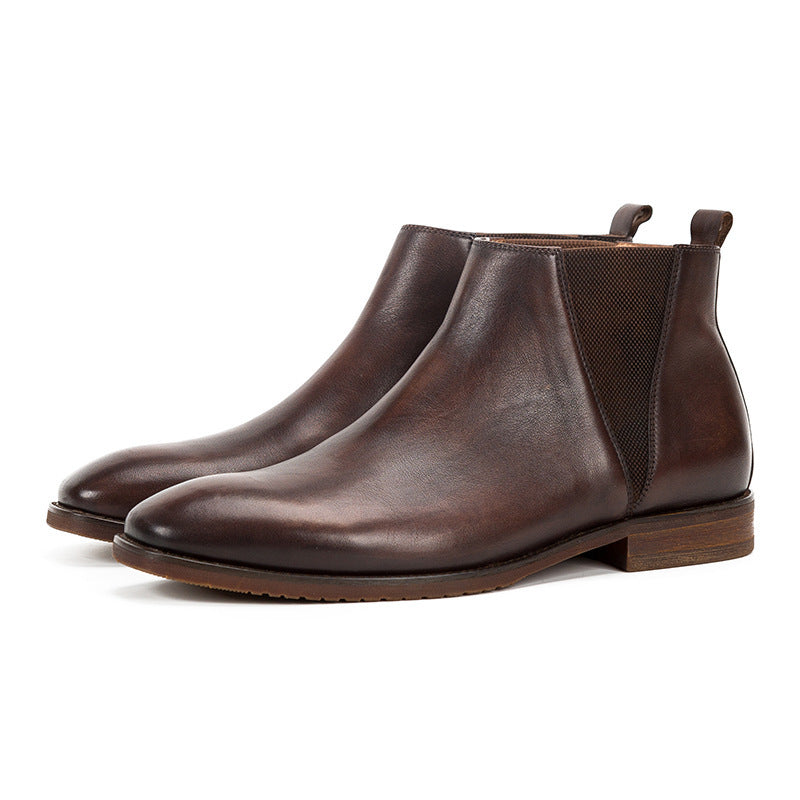 Cowhide  Boots Mid-cut Martin Boots