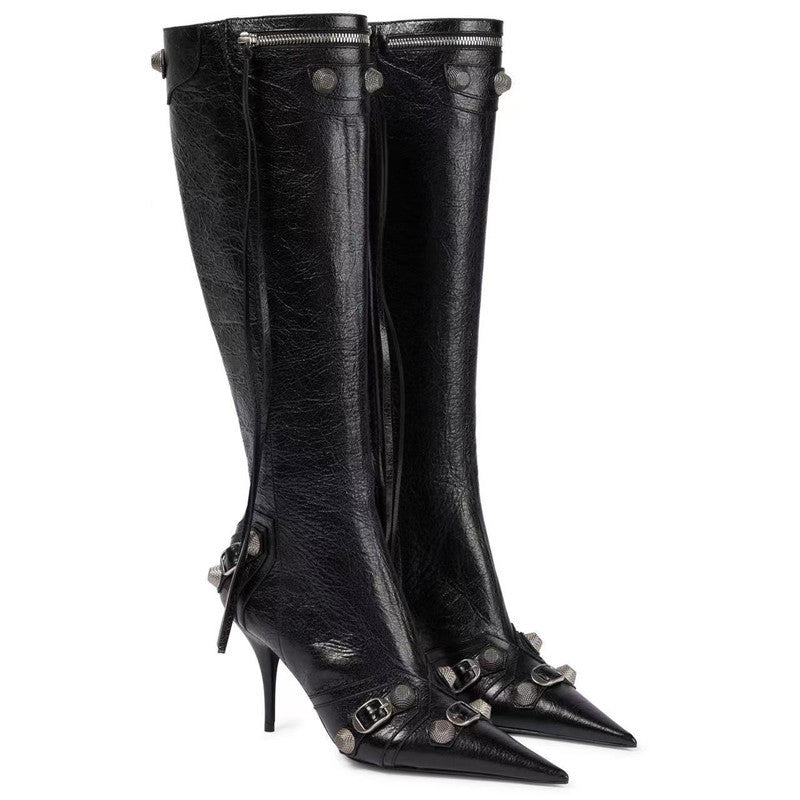 Button Knee High Boots Large Women's Boots