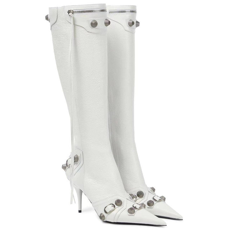 Button Knee High Boots Large Women's Boots